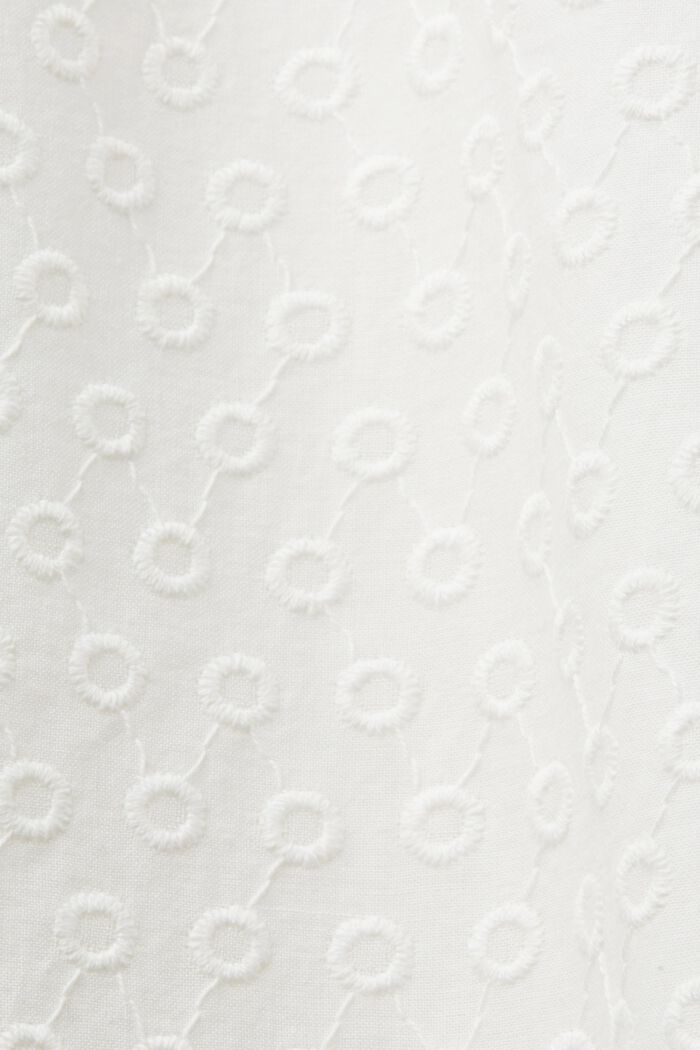 Pantaloni ricamati, 100% cotone, WHITE, detail image number 6