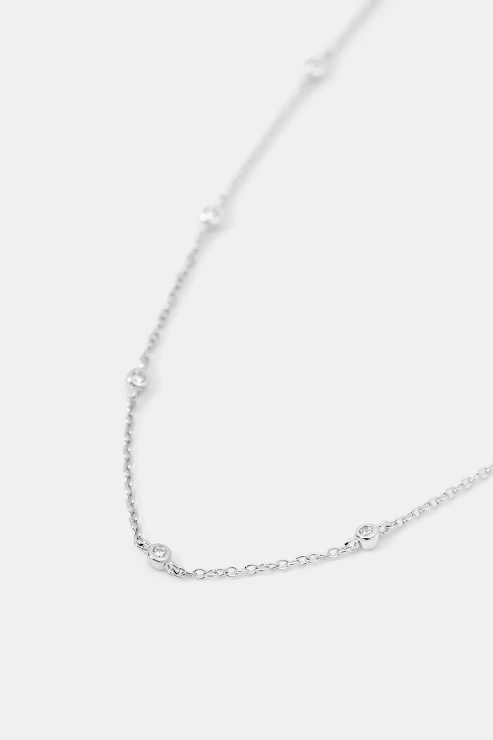 Collana in argento sterling con zirconi, SILVER, detail image number 1
