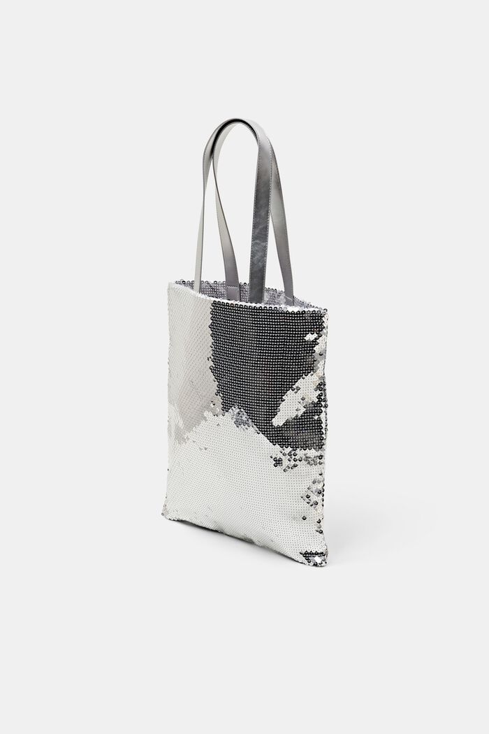 Tote Bag con paillettes, SILVER, detail image number 2