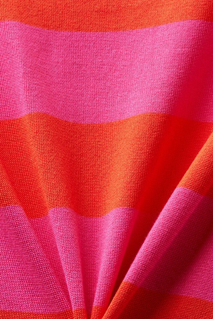 Abito oversize in maglia a righe, RED, detail image number 5
