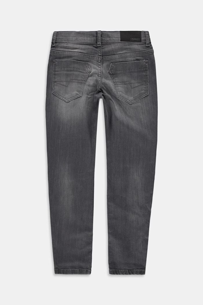 Jeans stretch con vita dalla larghezza regolabile, GREY MEDIUM WASHED, detail image number 1