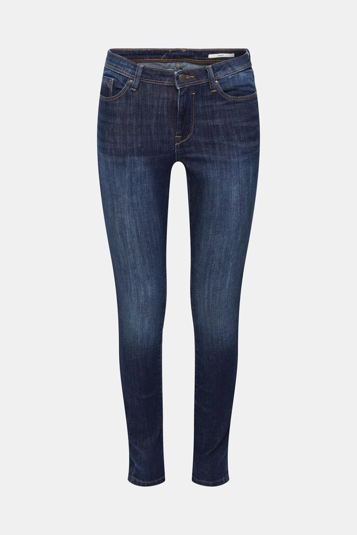 Jeans skinny con stretch, BLUE DARK WASHED, detail image number 6