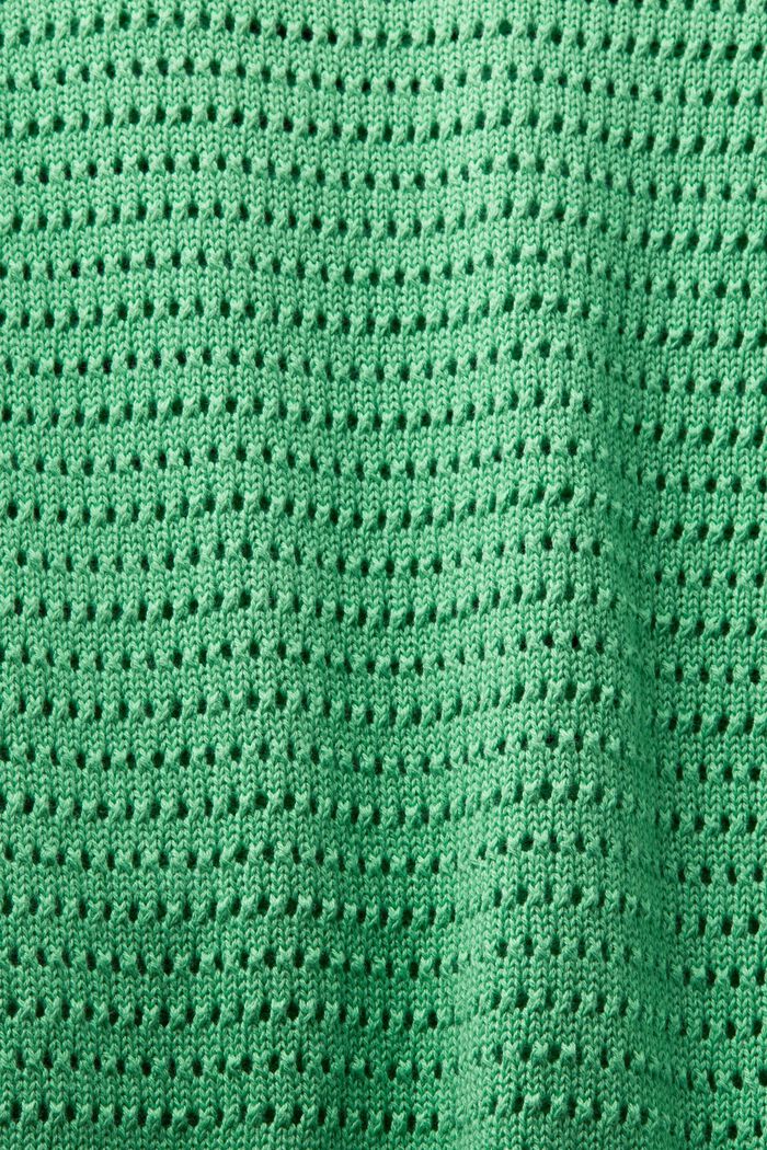 Pullover in mesh a manica corta, CITRUS GREEN, detail image number 5