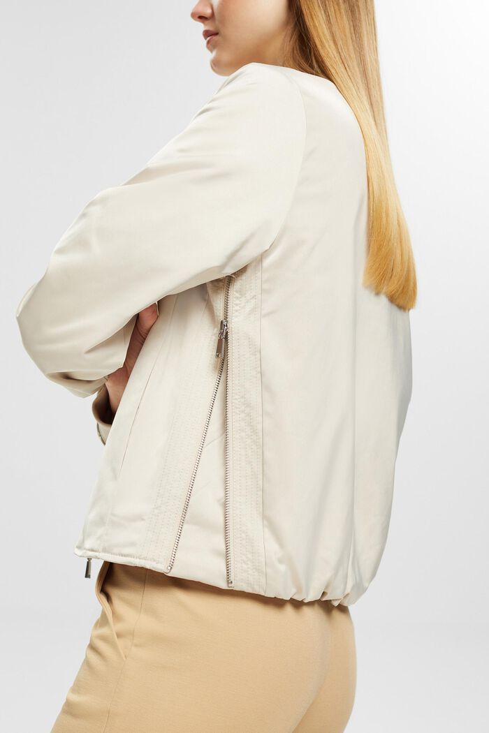 Giubbotto in stile bomber, LIGHT TAUPE, detail image number 4