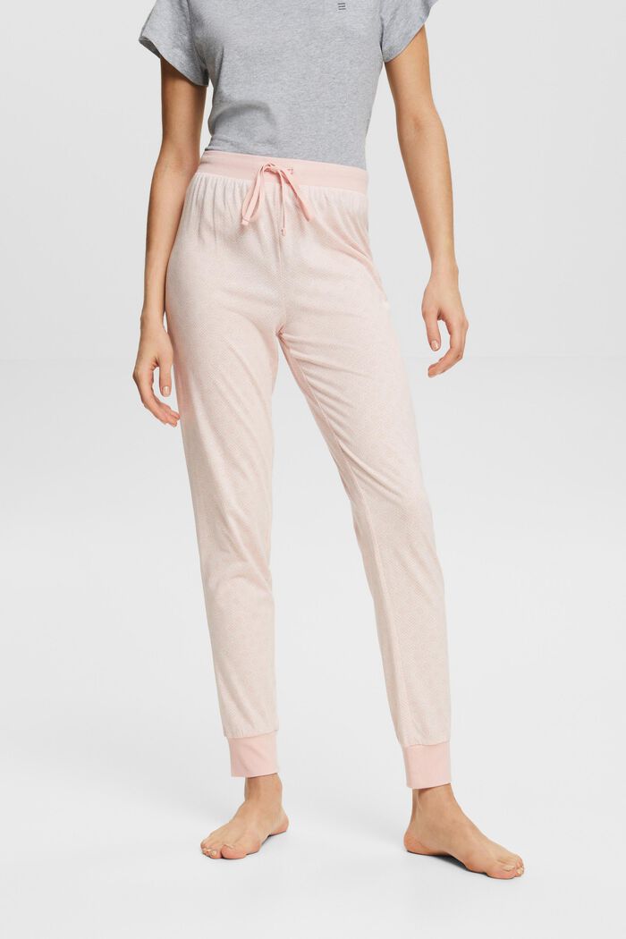 Pantaloni del pigiama in jersey stampato, LIGHT PINK, detail image number 0