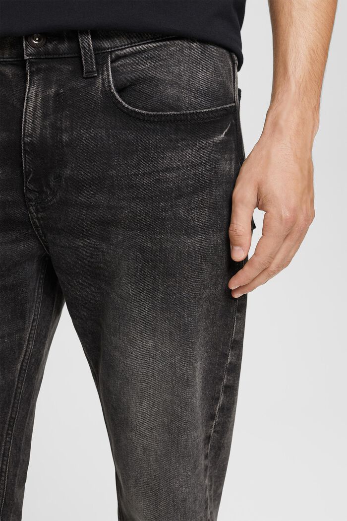 Jeans elasticizzati con effetto slavato, BLACK MEDIUM WASHED, detail image number 2