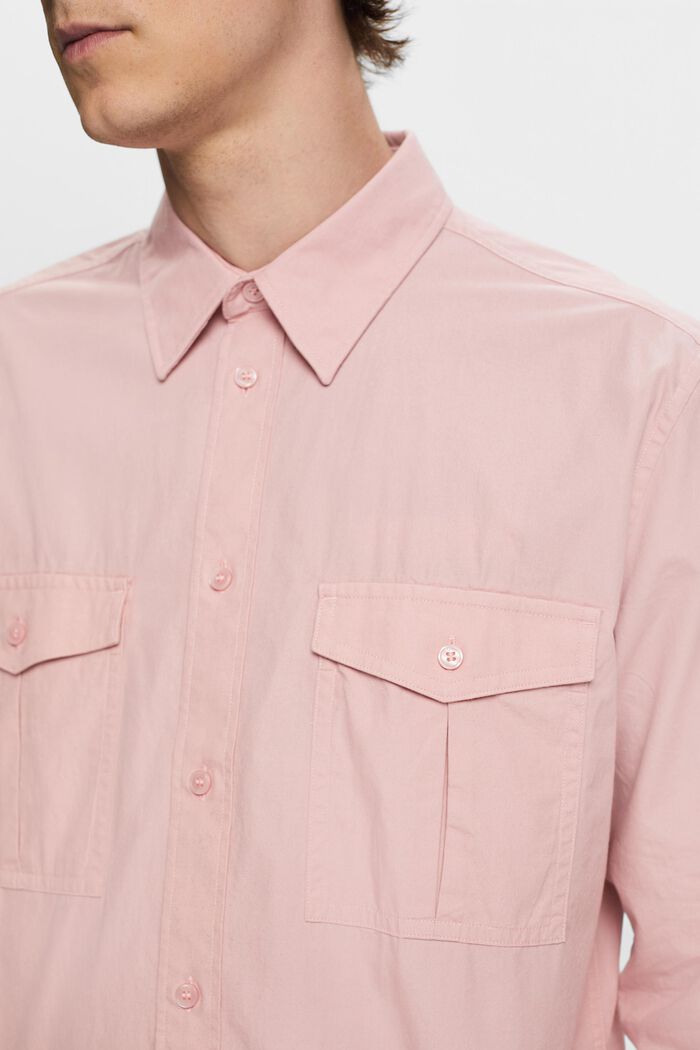 Camicia utility in cotone, OLD PINK, detail image number 2