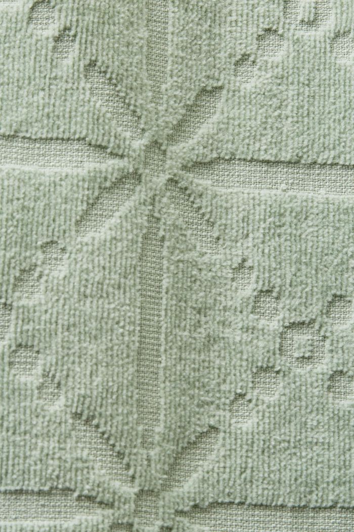 Accappatoio con cappuccio in velluto nicki, SOFT GREEN, detail image number 4