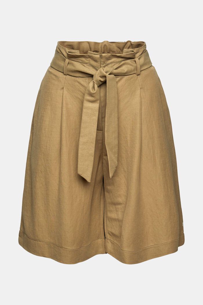 Shorts con vita paperbag, LENZING™ ECOVERO™