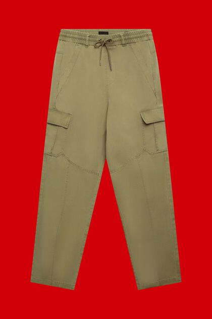 Pantaloni cargo in cotone stile jogger con gamba affusolata