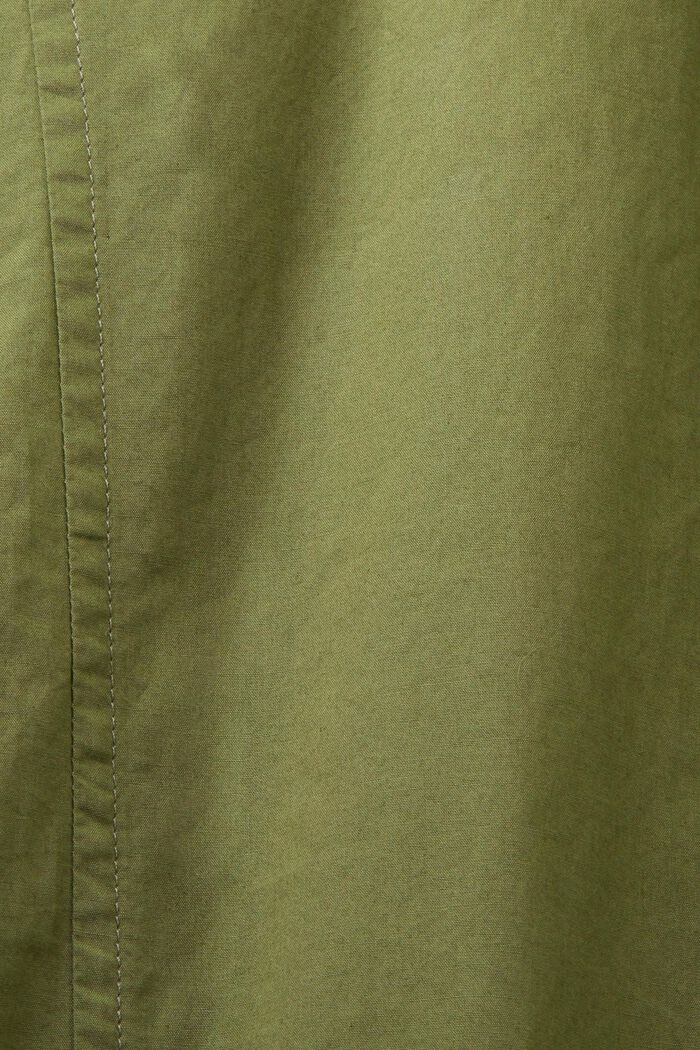 Abito camicia in popeline di cotone da allacciare in vita, LIGHT KHAKI, detail image number 5