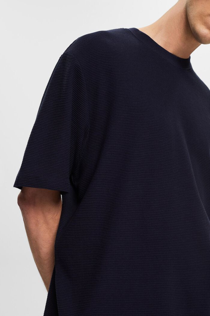 T-shirt in jersey strutturato, NAVY, detail image number 2
