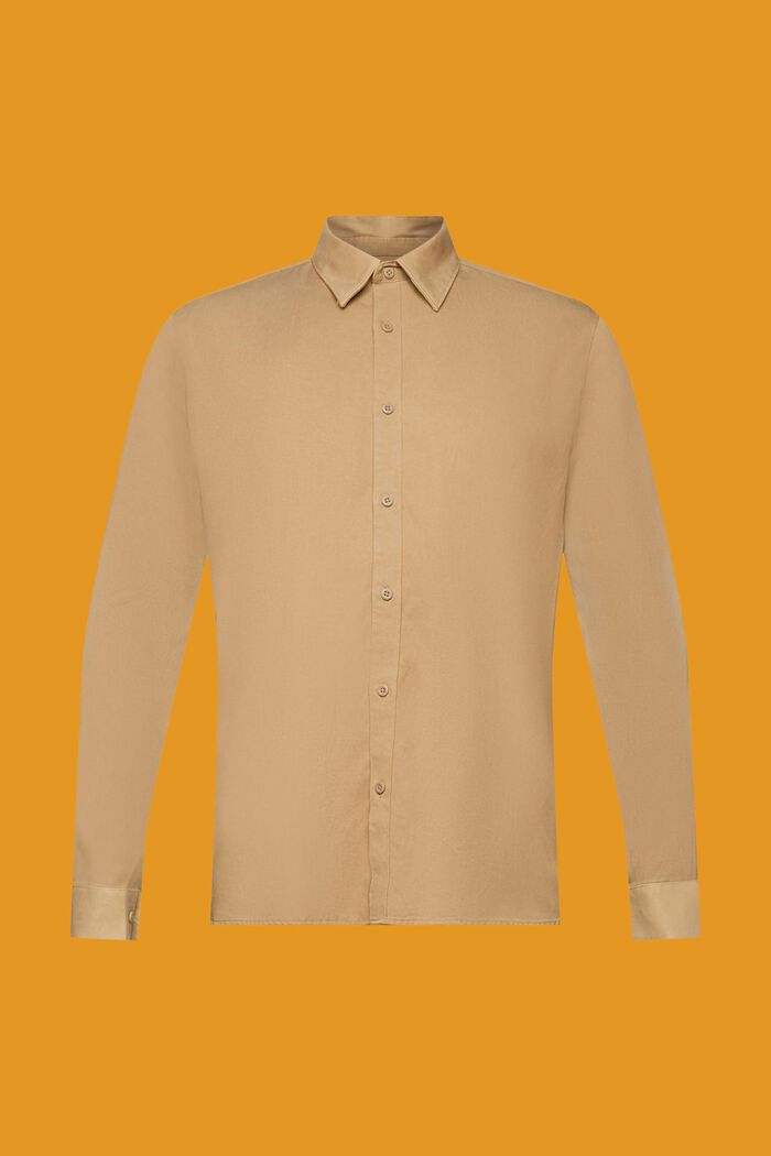 Camicia slim fit, KHAKI BEIGE, detail image number 5