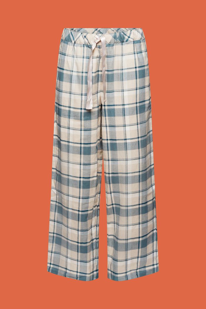 Pantaloni del pigiama in flanella a quadri, TEAL BLUE, detail image number 6