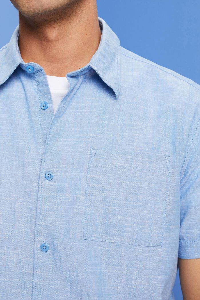 Camicia in cotone con colletto button down, LIGHT BLUE, detail image number 2