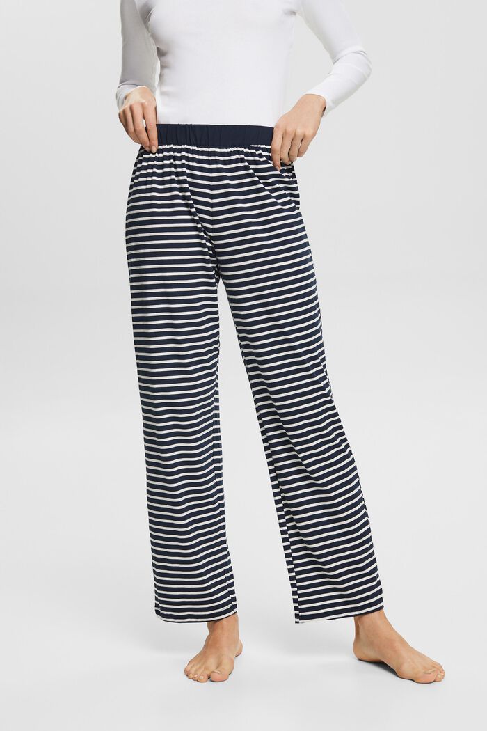 Pantaloni del pigiama a righe, NAVY, detail image number 0