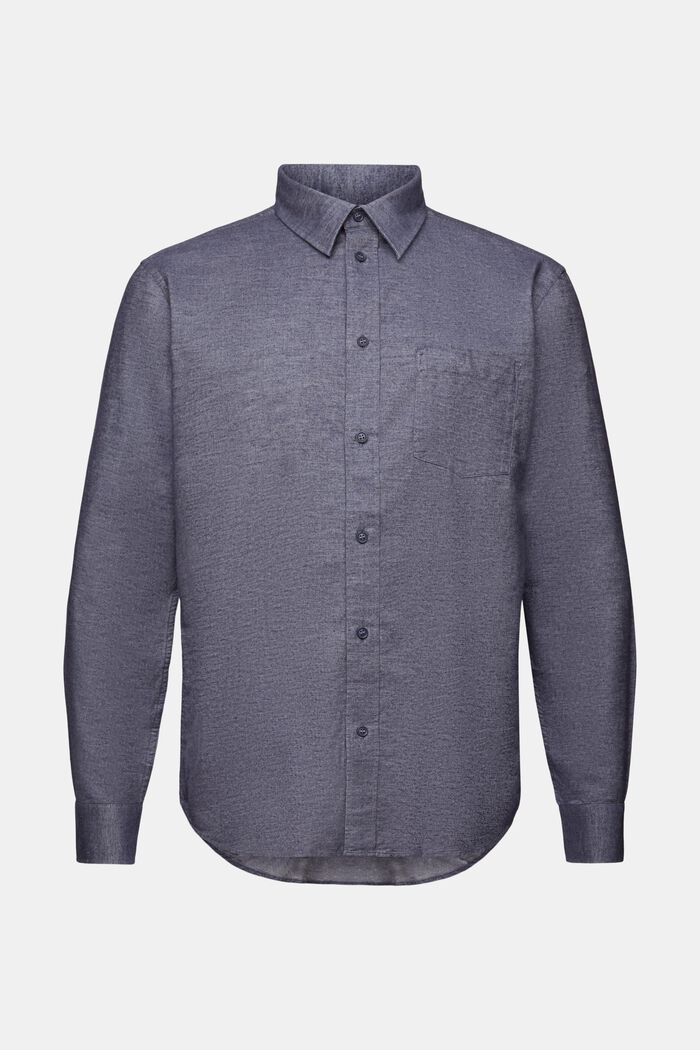 Camicia screziata, 100% cotone, NAVY, detail image number 6
