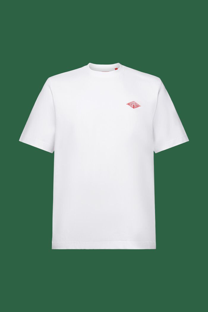 T-shirt a maniche corte con logo, WHITE, detail image number 6