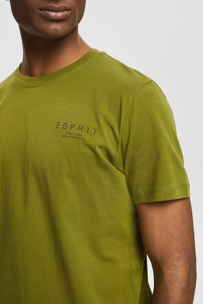 T-shirt in jersey con stampa del logo, LEAF GREEN, detail image number 0