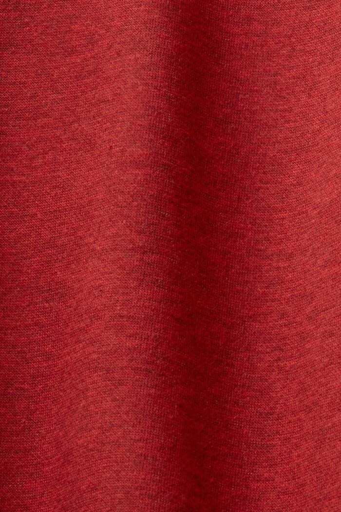 Felpa stile polo a maniche lunghe, DARK RED, detail image number 5