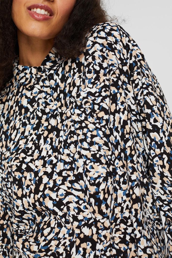 Blusa con stampa, LENZING™ ECOVERO™, BLUE, detail image number 2