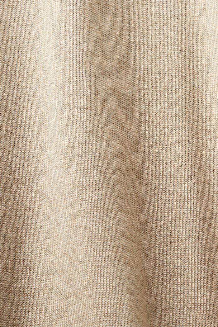 Pullover girocollo a maglia, LIGHT TAUPE, detail image number 5