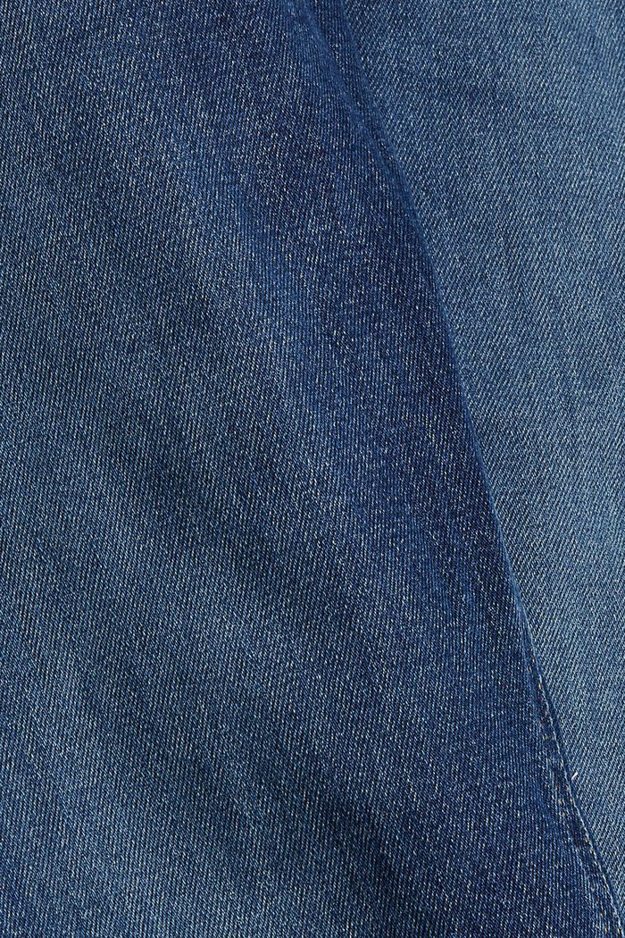 Jeans stretch con lavaggio, cotone biologico, BLUE DARK WASHED, detail image number 4