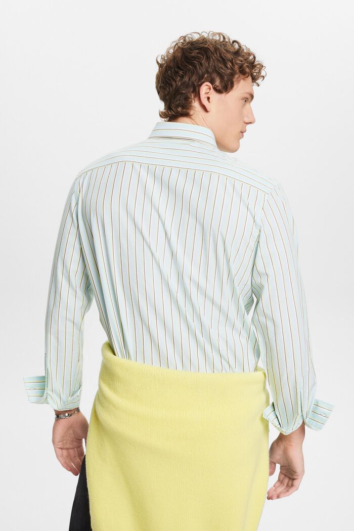 Camicia a righe in cotone, LIGHT AQUA GREEN, detail image number 3