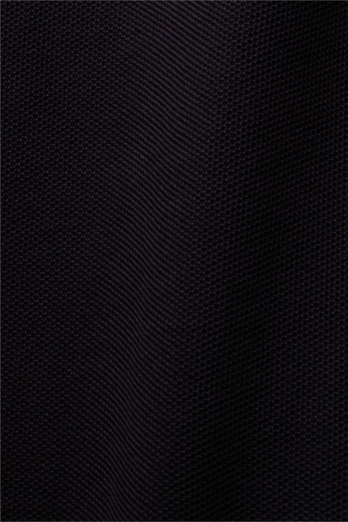 Polo in piqué con glitter, 100% cotone, BLACK, detail image number 4