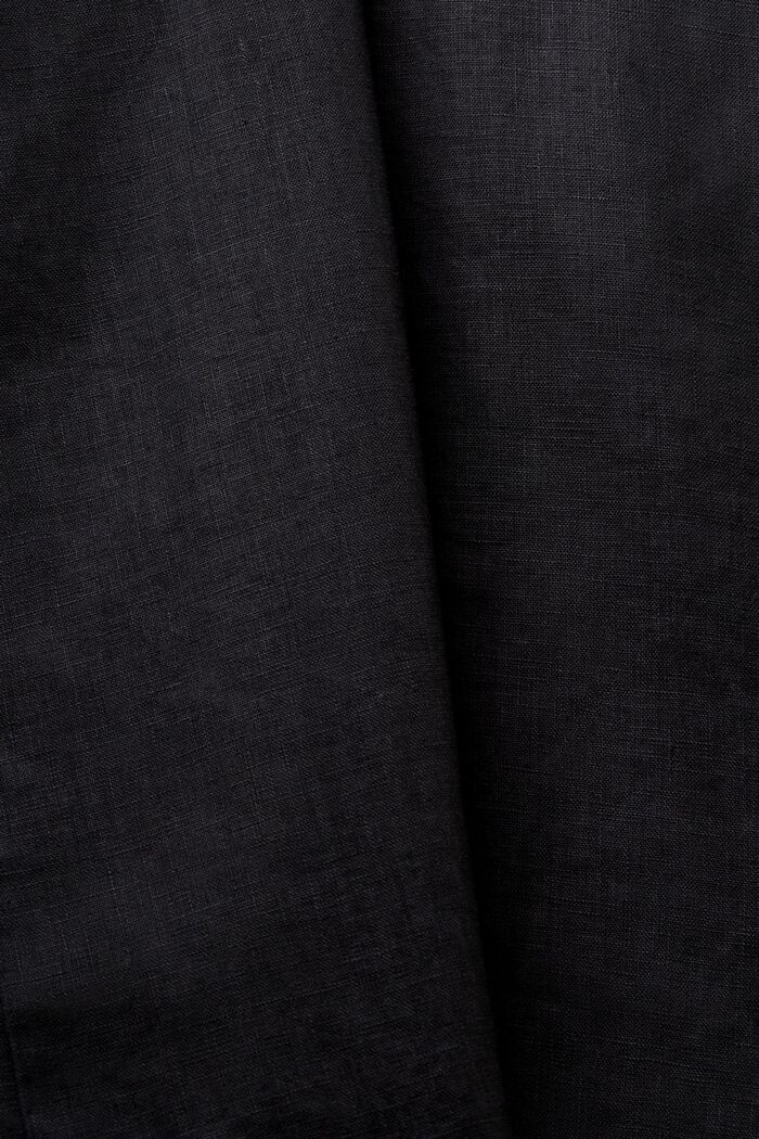 Blazer monopetto in lino, BLACK, detail image number 5