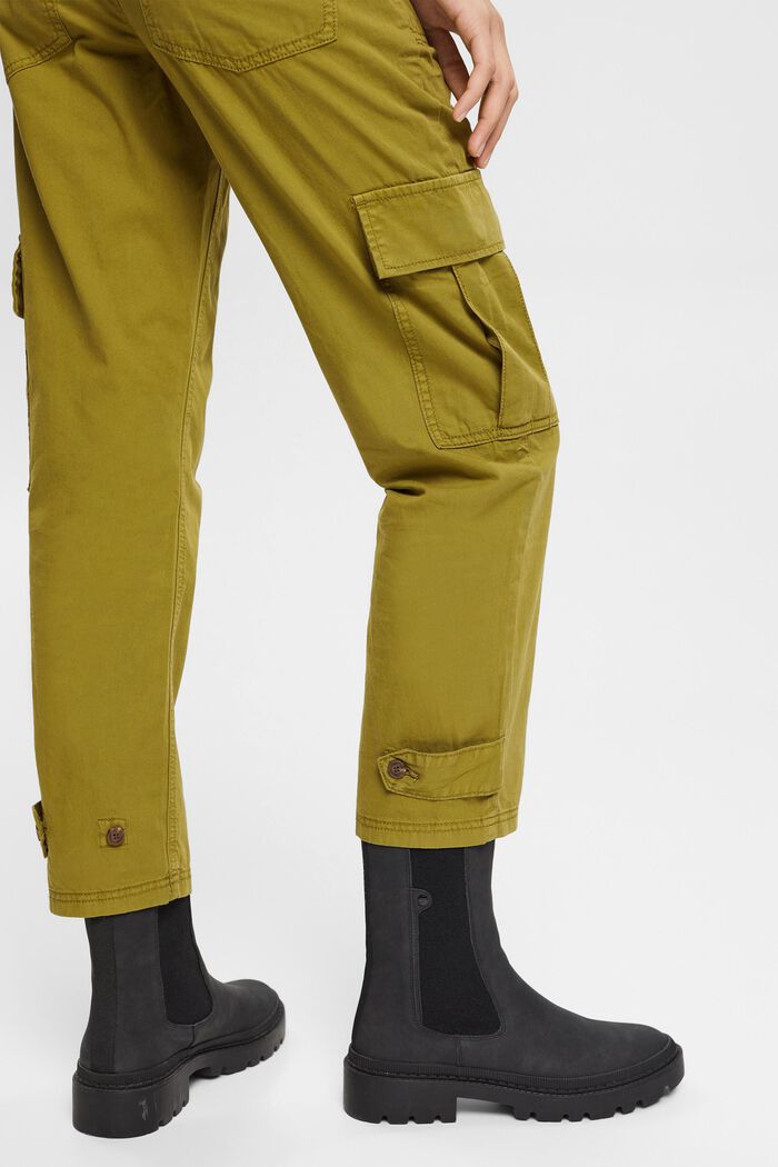 Pantaloni cargo con vita alta, OLIVE, detail image number 3