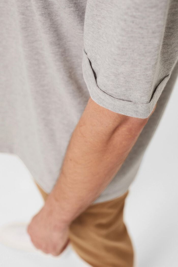 T-shirt oversize in jersey di cotone, LIGHT GREY, detail image number 1