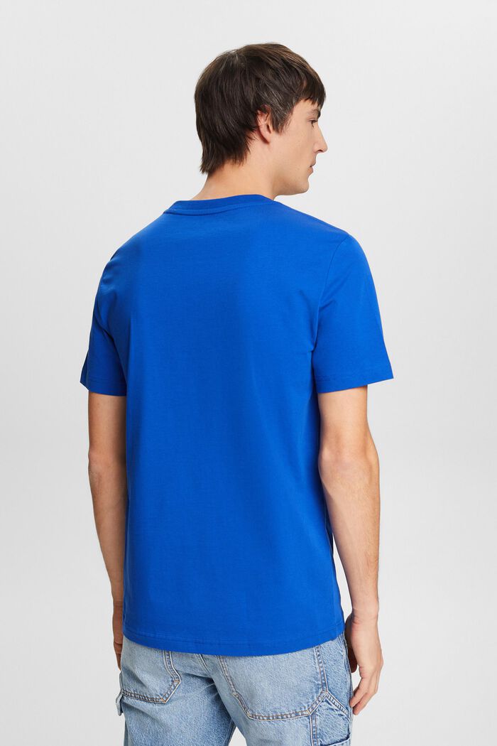 T-shirt girocollo in jersey, BRIGHT BLUE, detail image number 3