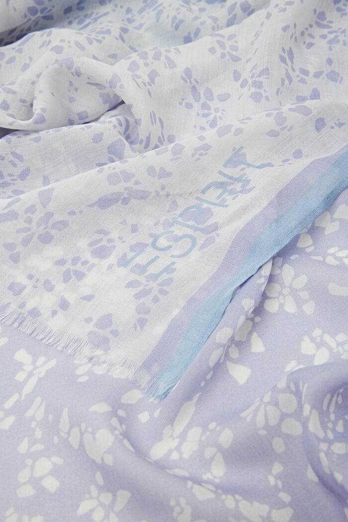 Sciarpa stampata in tessuto leggero, LIGHT BLUE, detail image number 1