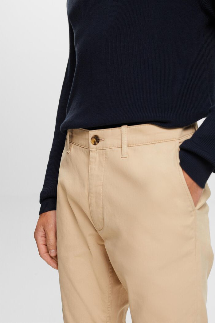 Pantaloni chino, cotone con stretch, SAND, detail image number 3