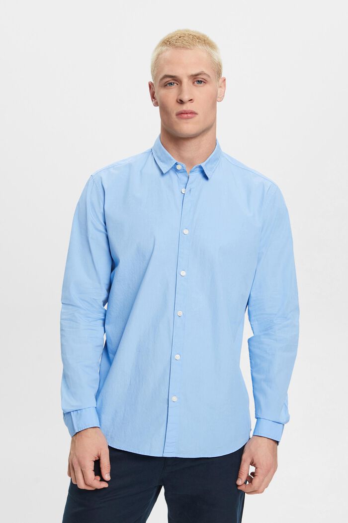 Camicia Slim Fit in cotone sostenibile, LIGHT BLUE, detail image number 0
