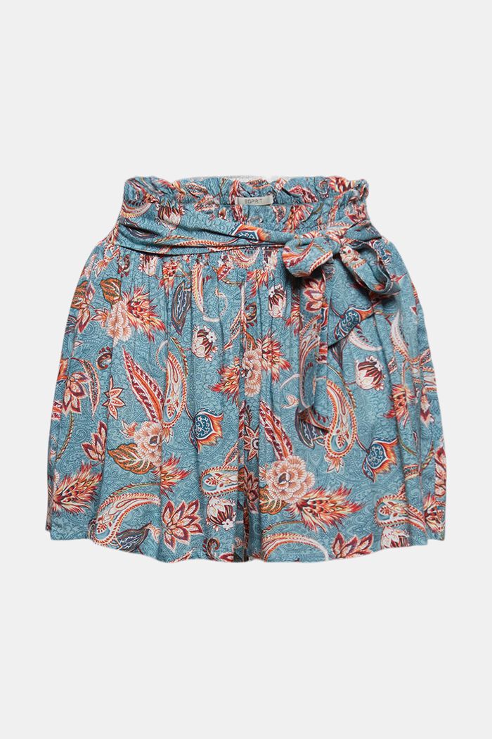 Shorts da spiaggia in LENZING™ ECOVERO™, TEAL GREEN, detail image number 3