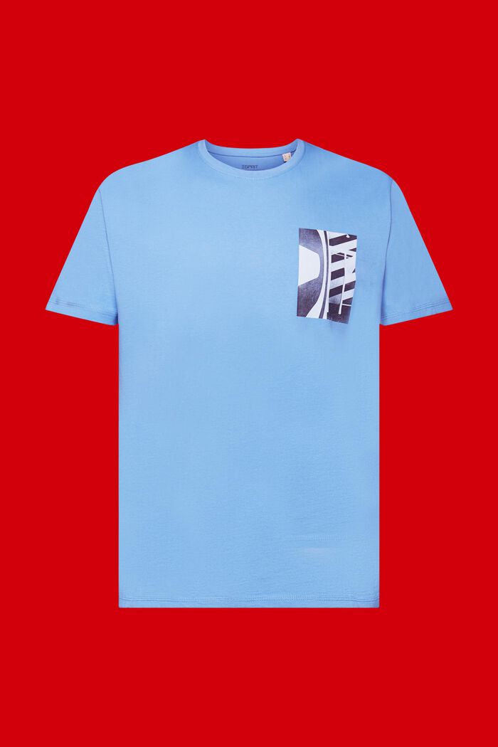 T-shirt girocollo, 100% cotone, LIGHT BLUE, detail image number 6
