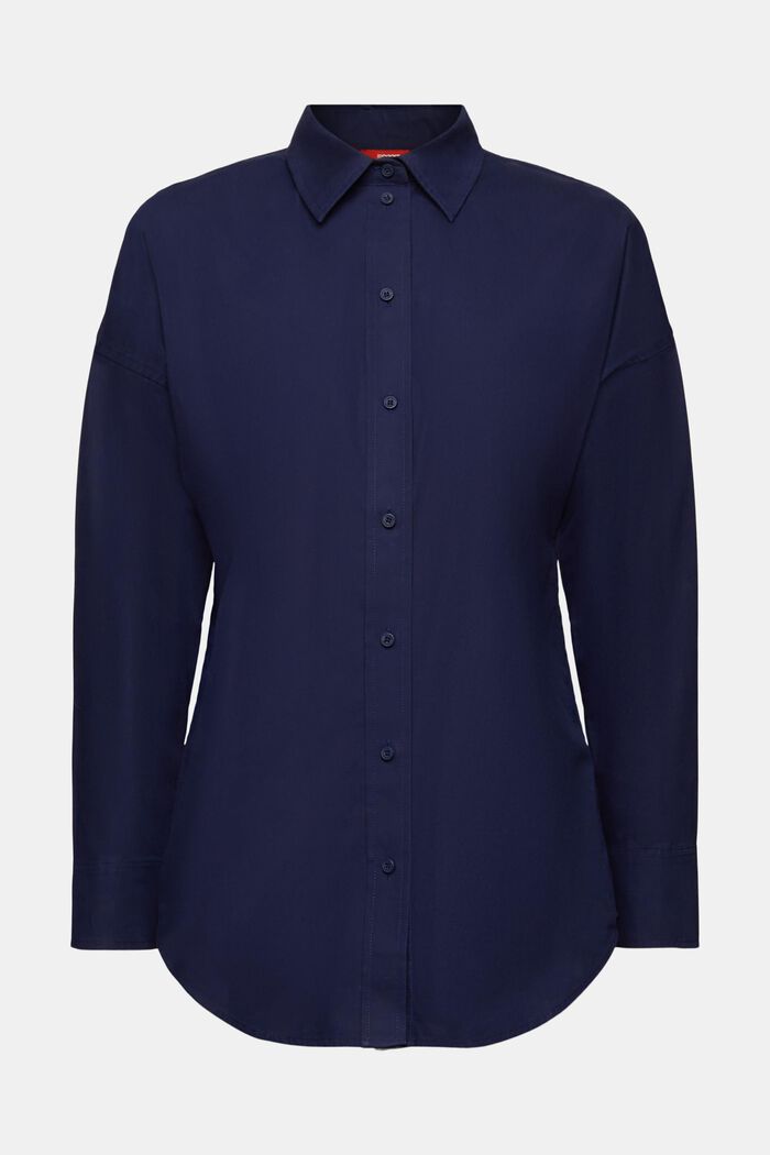 Camicia blusata oversize, DARK BLUE, detail image number 6