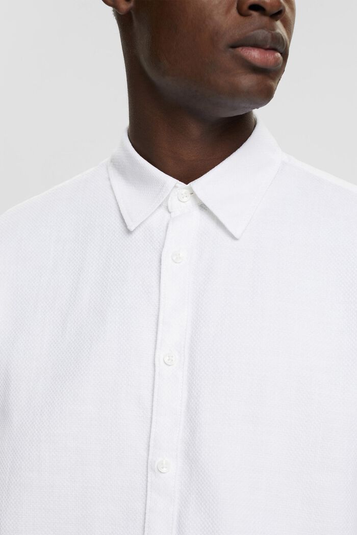 Camicia dobby, WHITE, detail image number 4