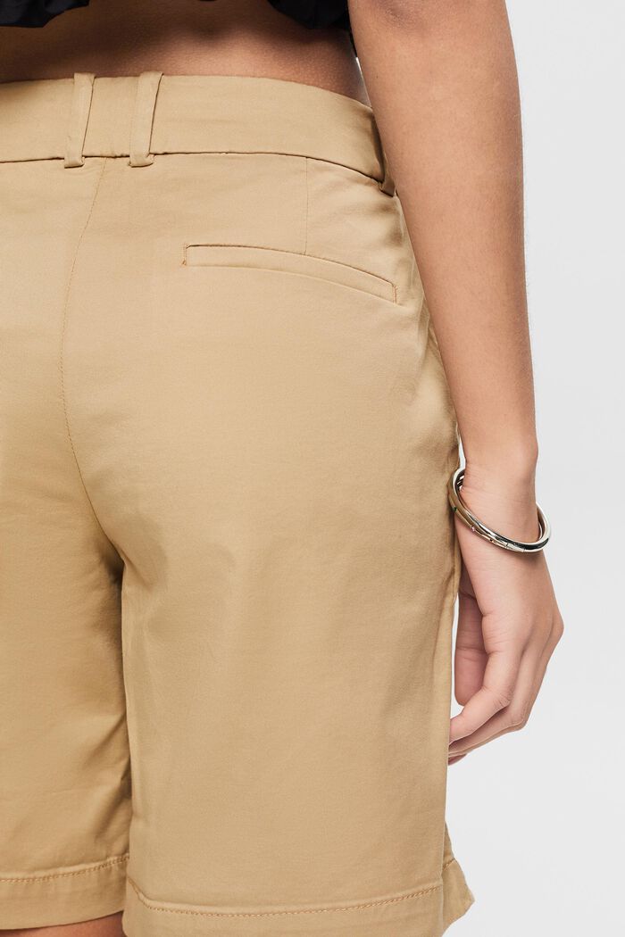 Pantaloncini in twill con risvolto, BEIGE, detail image number 3