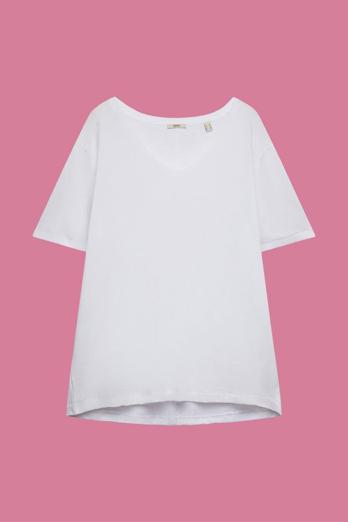 CURVY T-shirt in jersey, 100% cotone, WHITE, detail image number 0