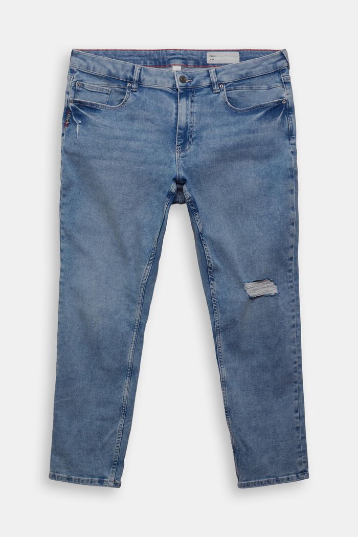 Jeans CURVY con effetti rovinati