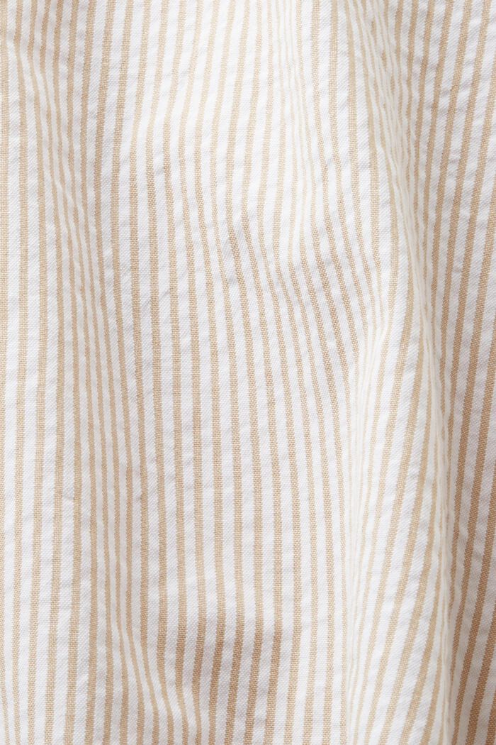 Blusa a righe con manica lunga, BEIGE, detail image number 4