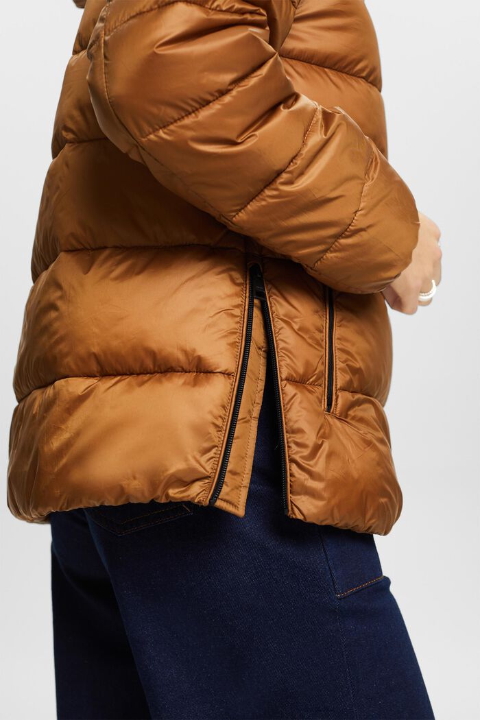 Riciclato: giacca in piumino con cappuccio, CARAMEL, detail image number 2