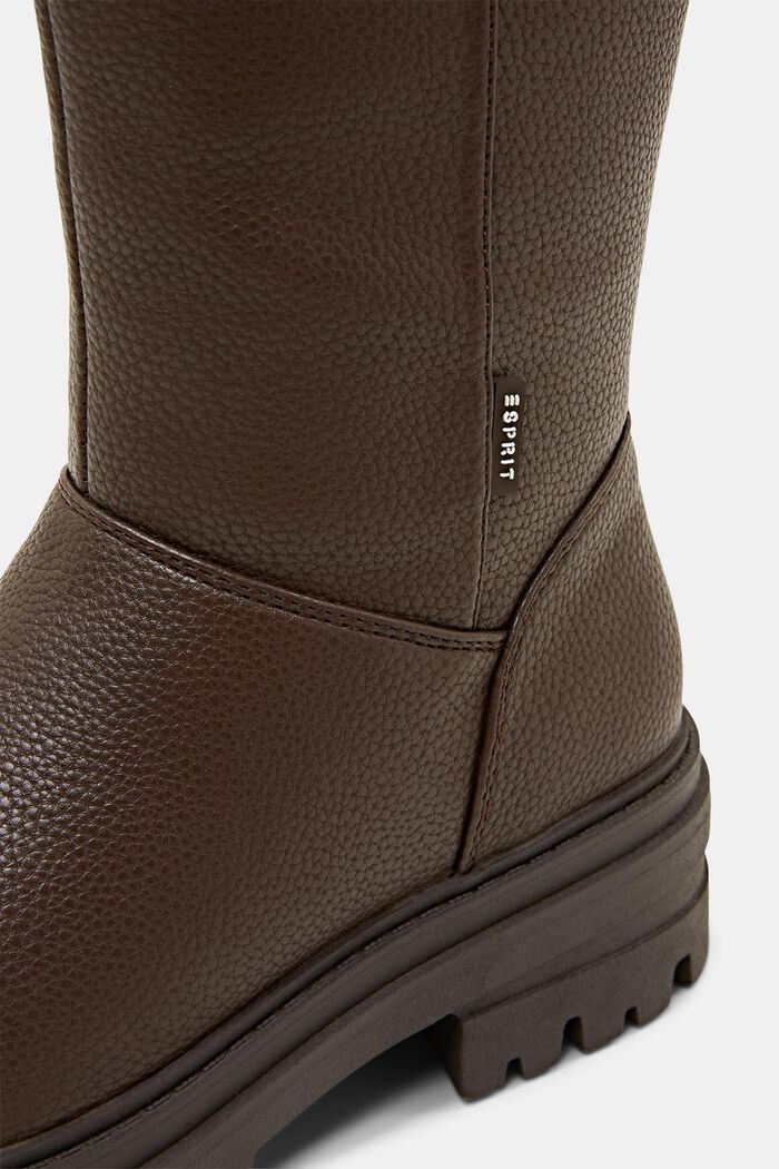 Stivali chunky in similpelle, BROWN, detail image number 3
