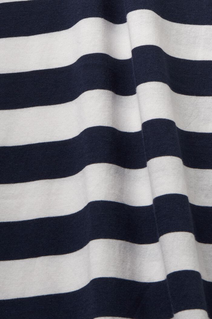Camicia da notte in jersey a righe, NAVY, detail image number 4
