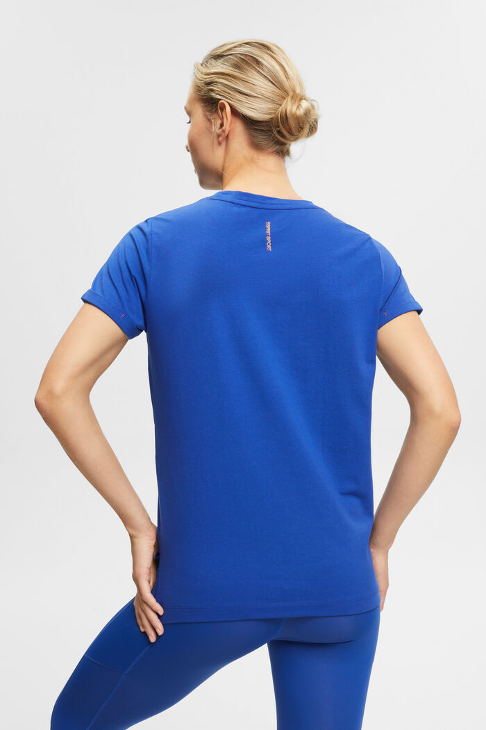 T-shirt sportiva in cotone, BRIGHT BLUE, detail image number 3