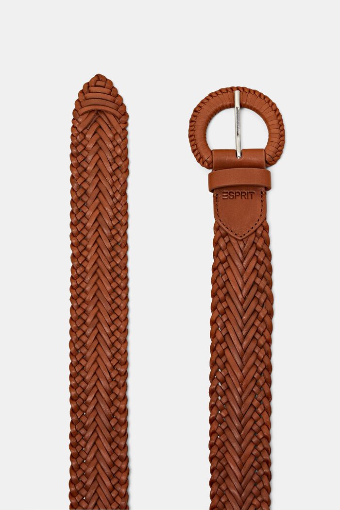 Cintura intrecciata in pelle Payton, RUST BROWN, detail image number 1