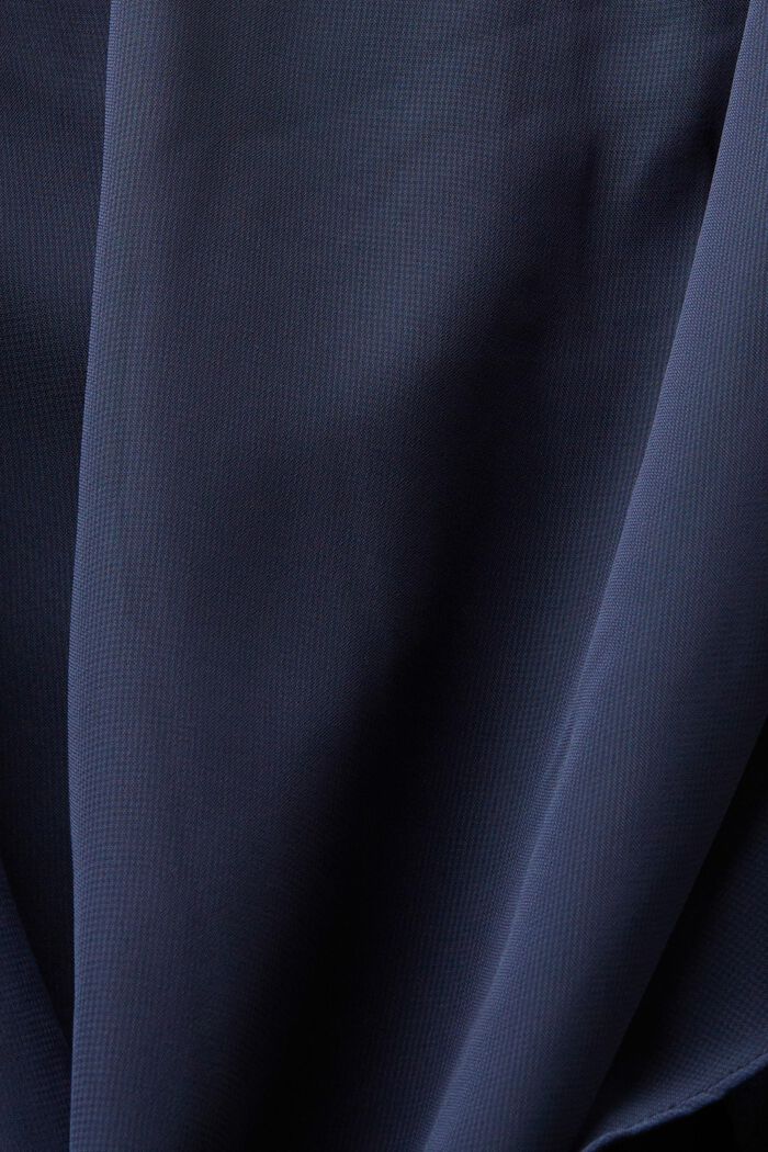 Blusa in chiffon con coulisse, NAVY, detail image number 4